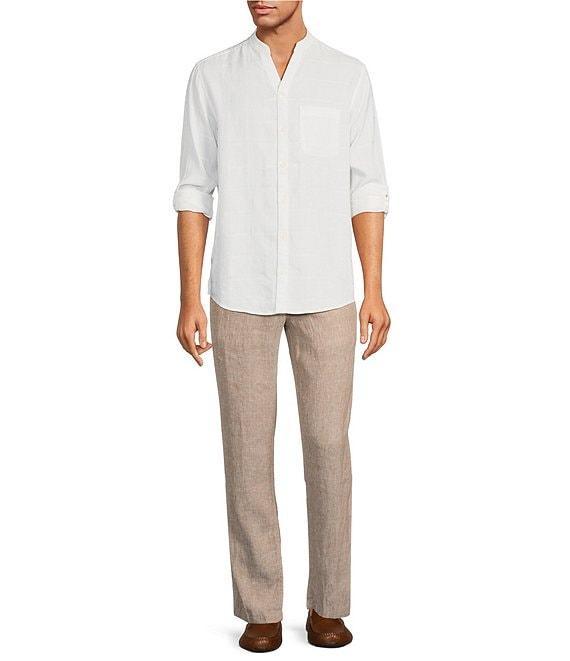 Caribbean Big & Tall Flat Front Fancy Linen Pants Product Image