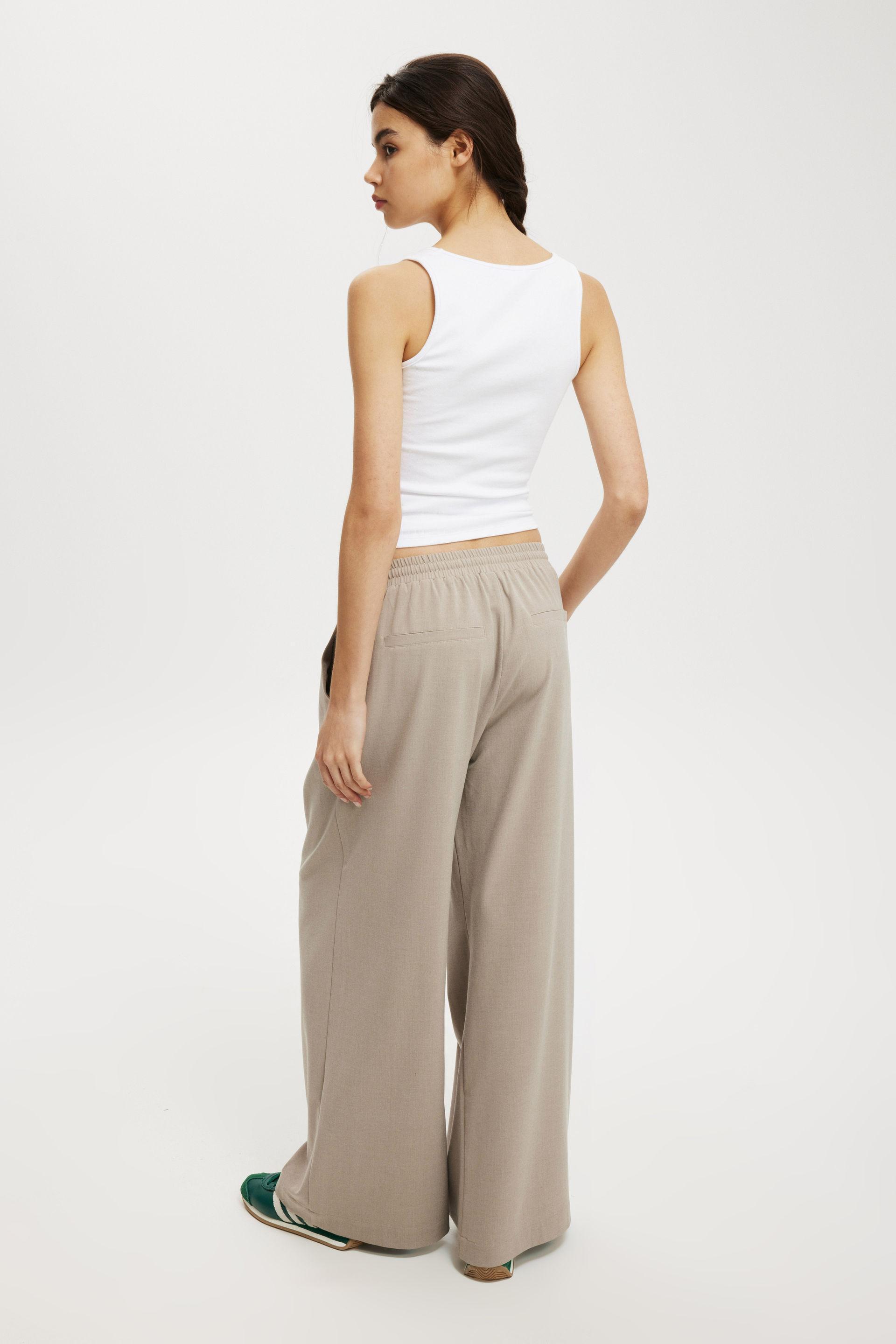 Cotton On Women - Luis Pull On Suiting Pant - Taupe marle Product Image