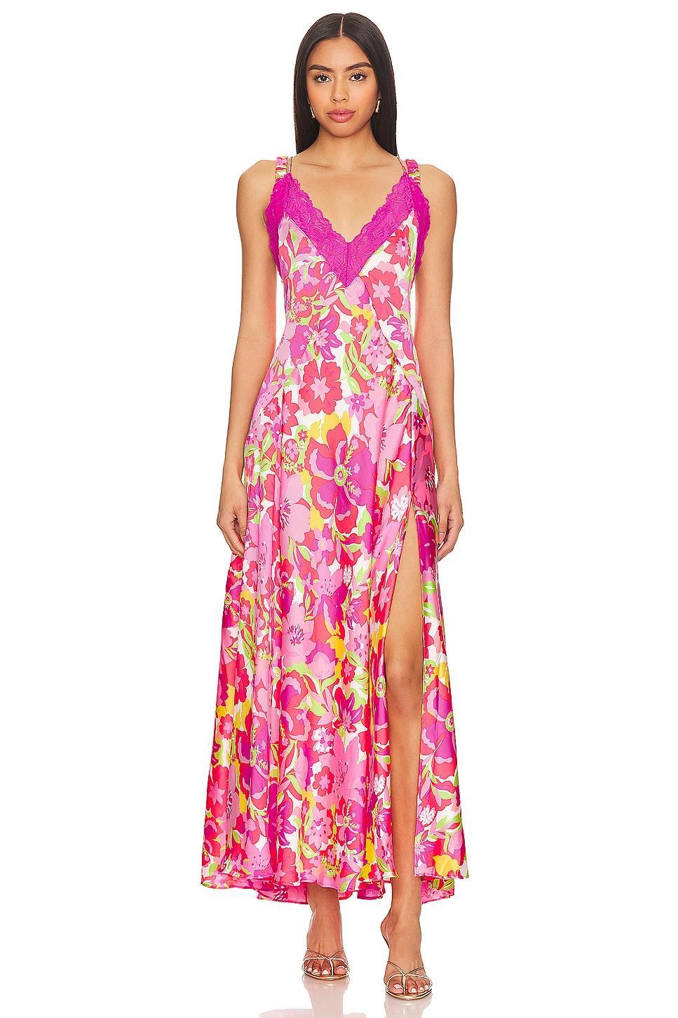 All A Bloom Maxi Dress In Neon Pop Combo Free People Product Image