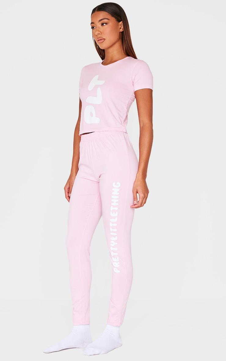 PRETTYLITTLETHING Pink Legging Pajama Set Product Image