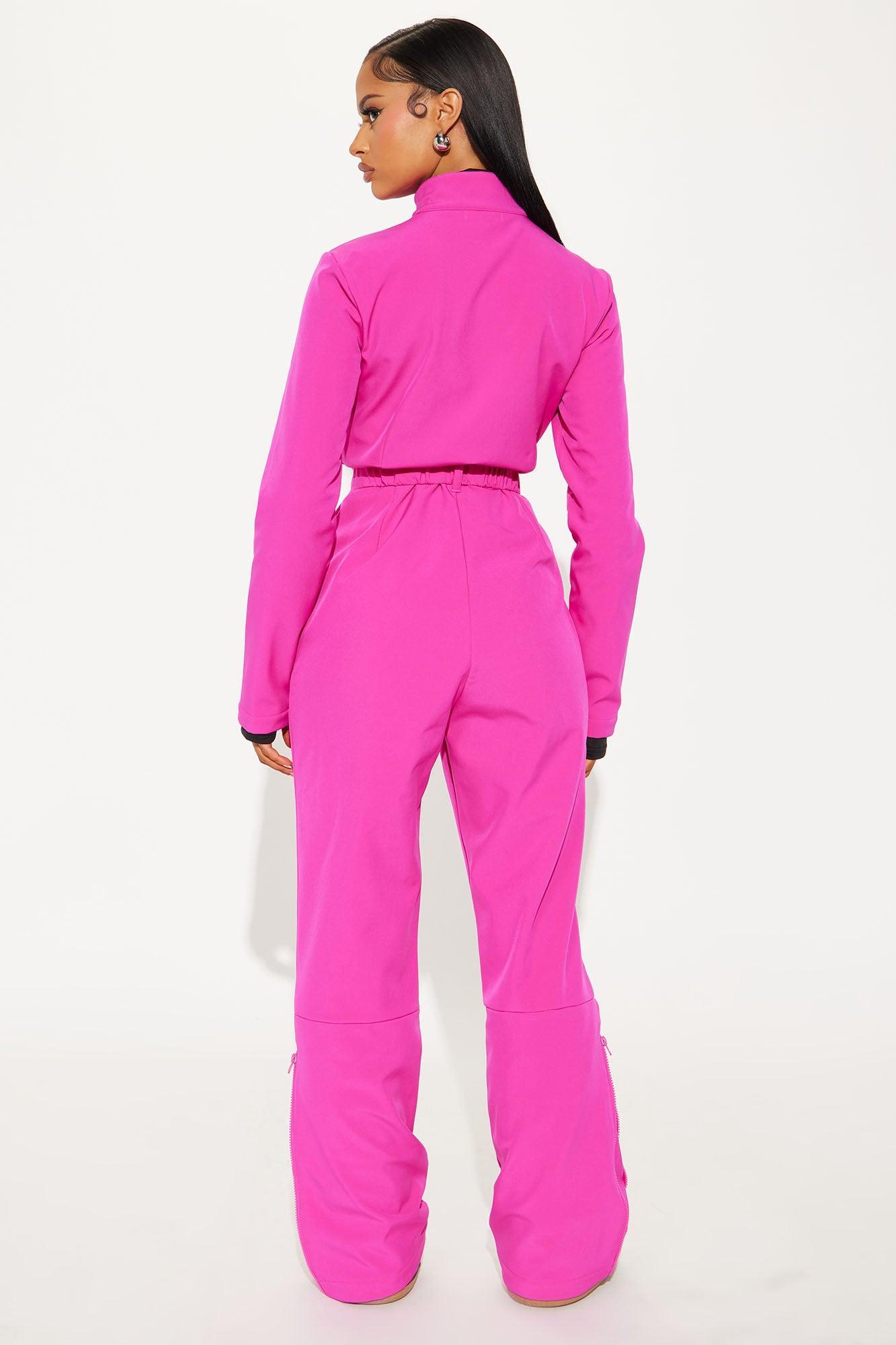 Cross Country Ski Jumpsuit - Fuchsia Product Image