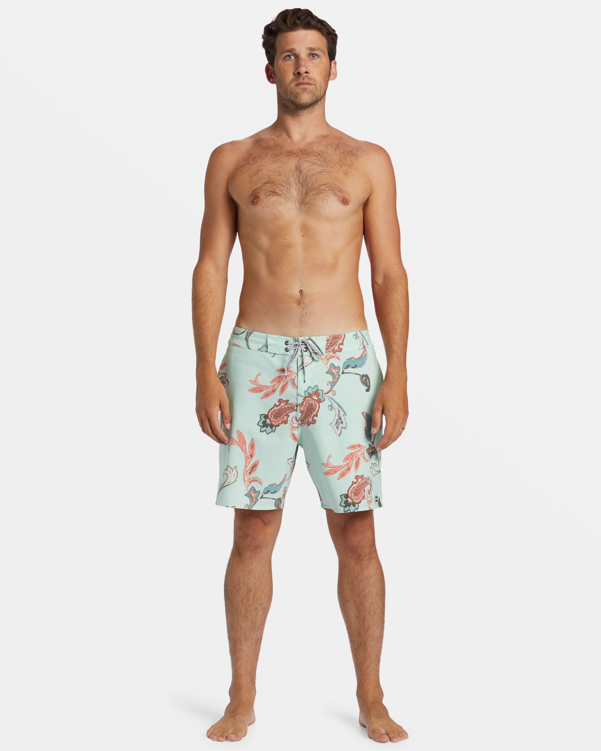 Good Times Lo Tide 18" Swim Trunks - Mist Green Male Product Image