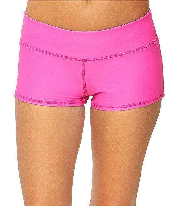 Raisins Solid Back Ruched Surf Short Swim Bottom Product Image