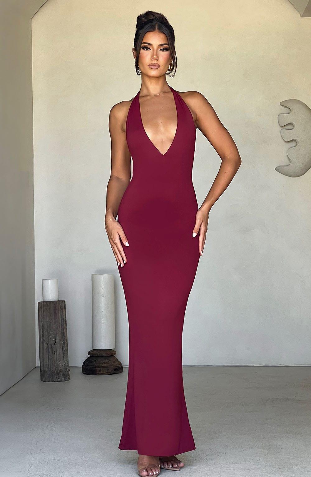 Harmonia Maxi Dress - Burgundy Product Image