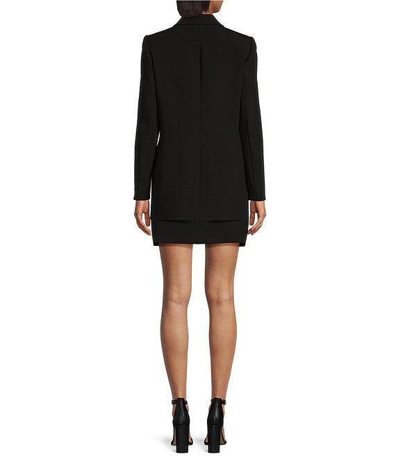 Gianni Bini Belle Stretch Suiting Coordinating Mini Faux Wrap Skirt Product Image