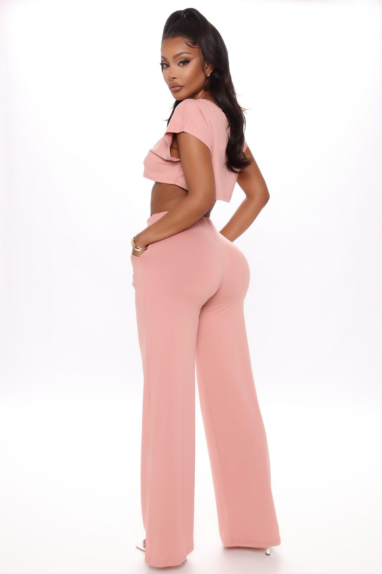 Movies And Chill Pant Set - Mauve Product Image