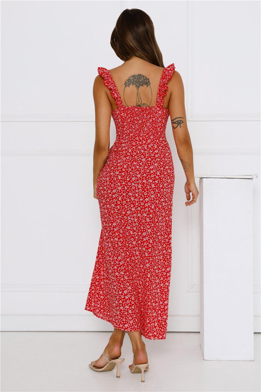 Here To Slay Maxi Dress Red Product Image