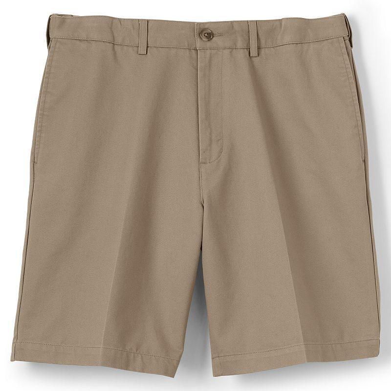 Men's Lands' End Comfort-Waist Classic-Fit 9-inch No-Iron Chino Shorts, Size: 37, Light Grey Product Image