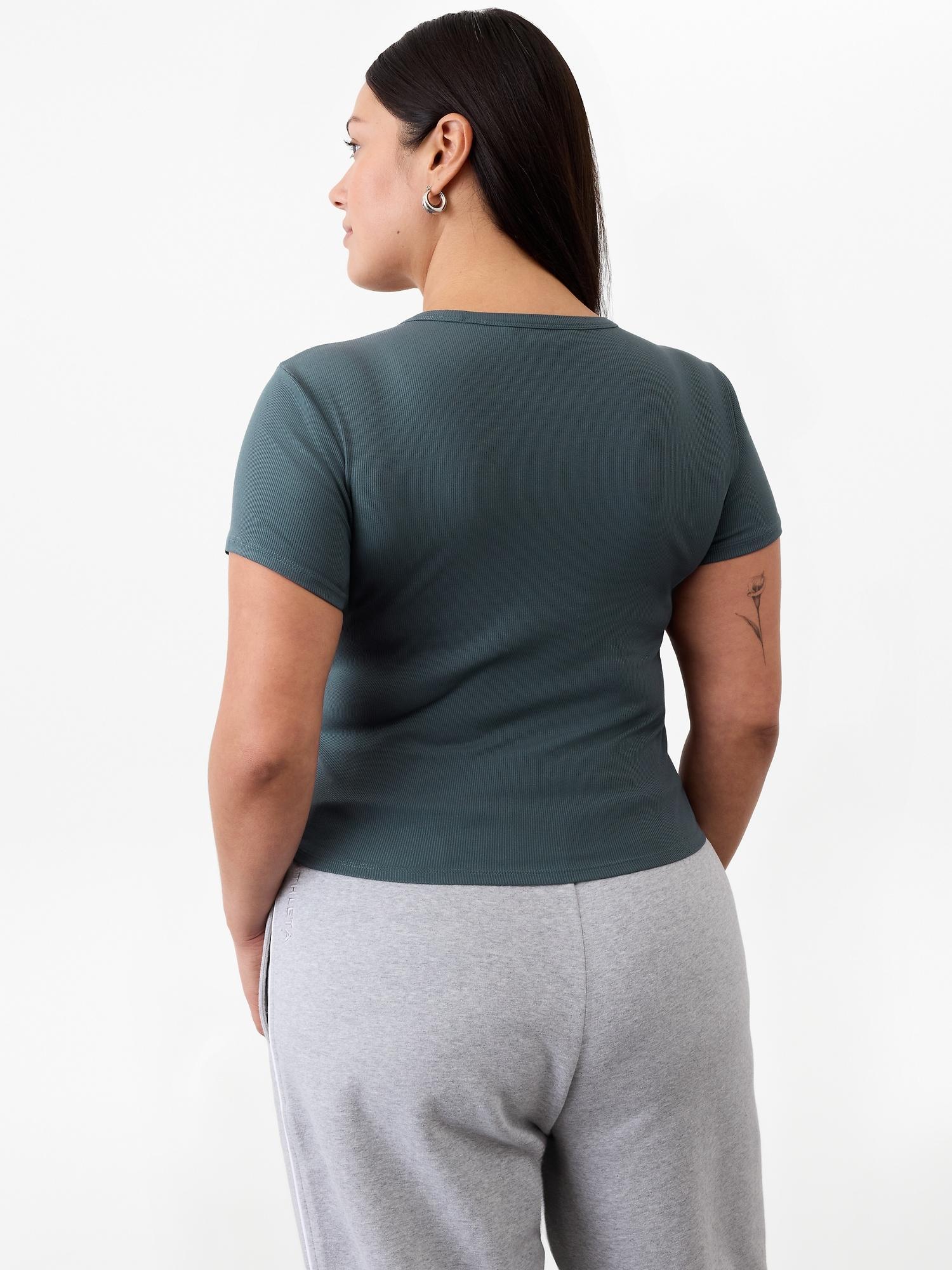 Signature Rib Crop Tee Product Image