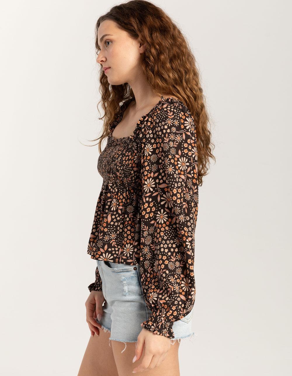 VOLCOM Folk Yeah Womens Long Sleeve Top Product Image