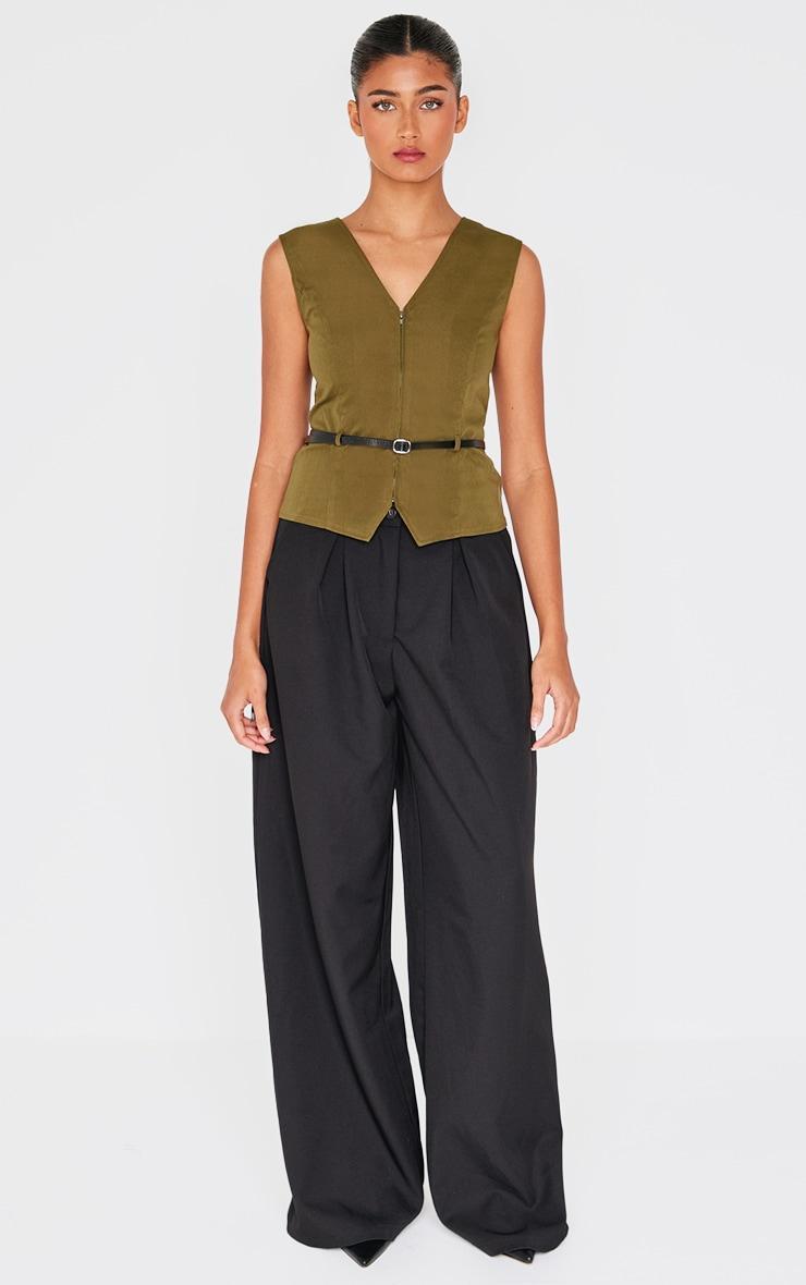 Khaki Thin Belt Vest Product Image