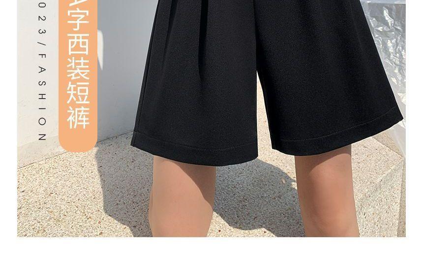 High Waist Wide Leg Dress Shorts Product Image