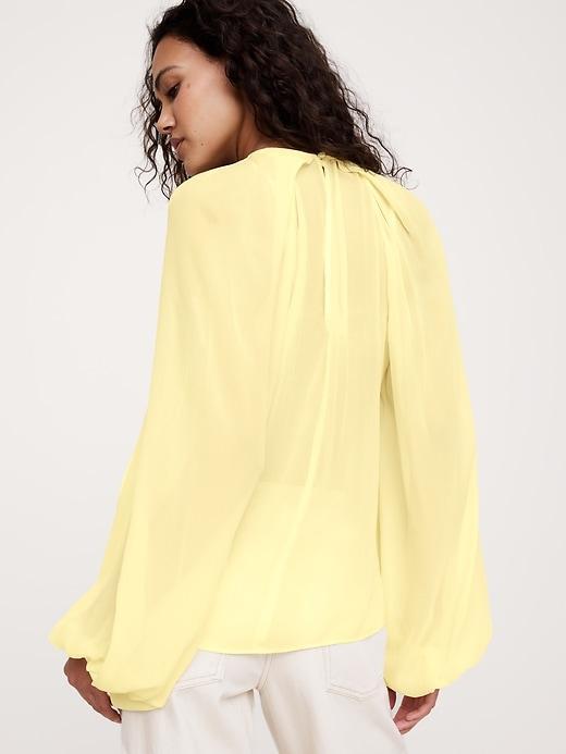 Chiffon Twist-Neck Top Product Image