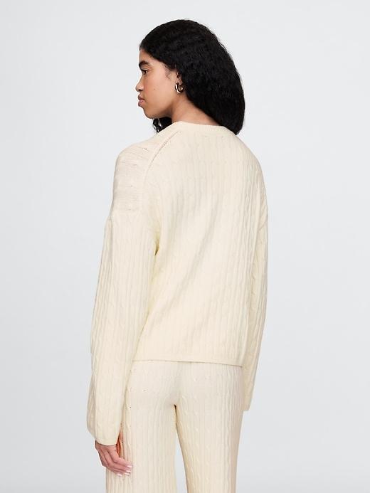 CashSoft Cable-Knit Sweater Product Image