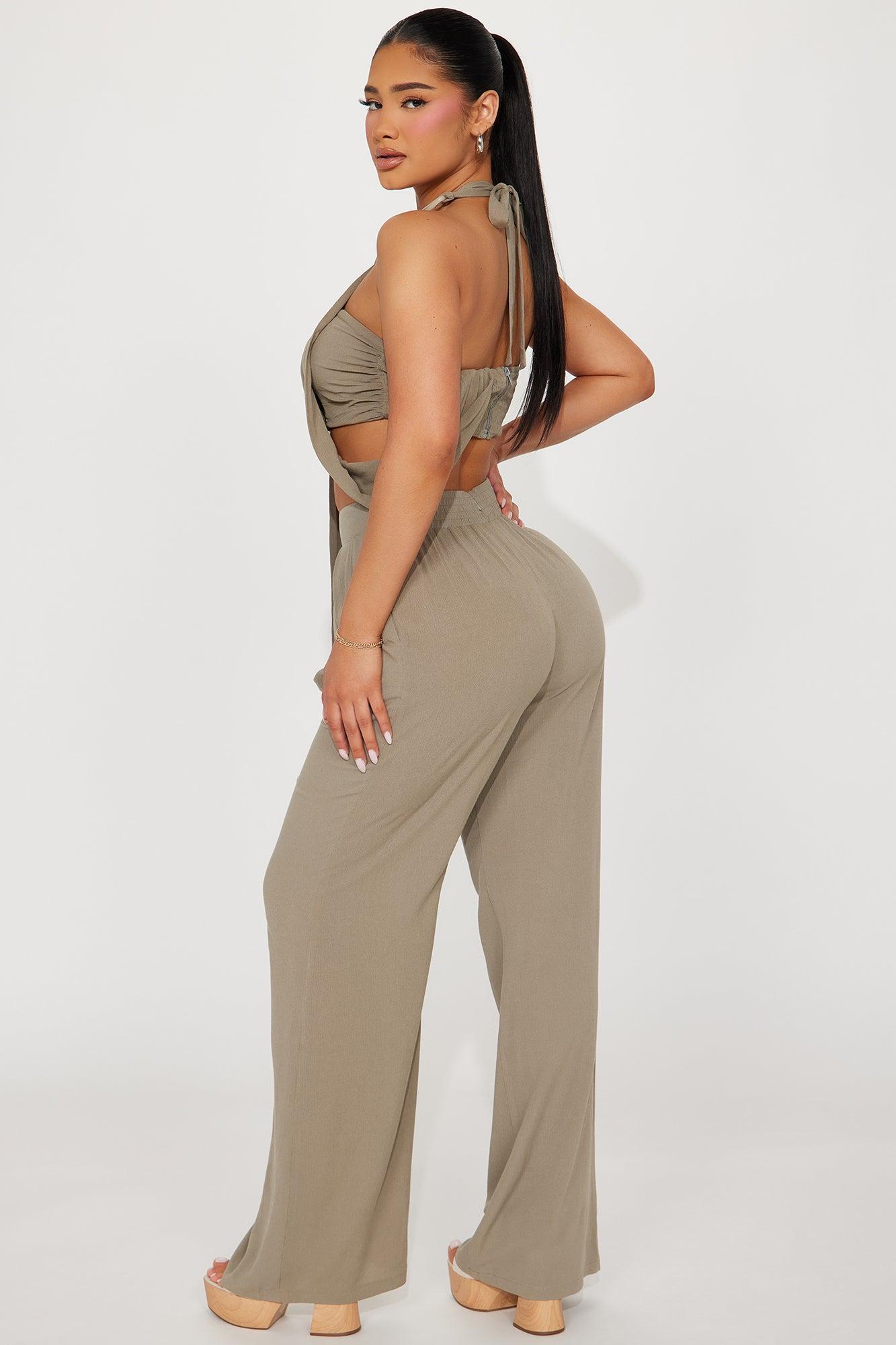 Under The Sun Pant Set - Olive Product Image