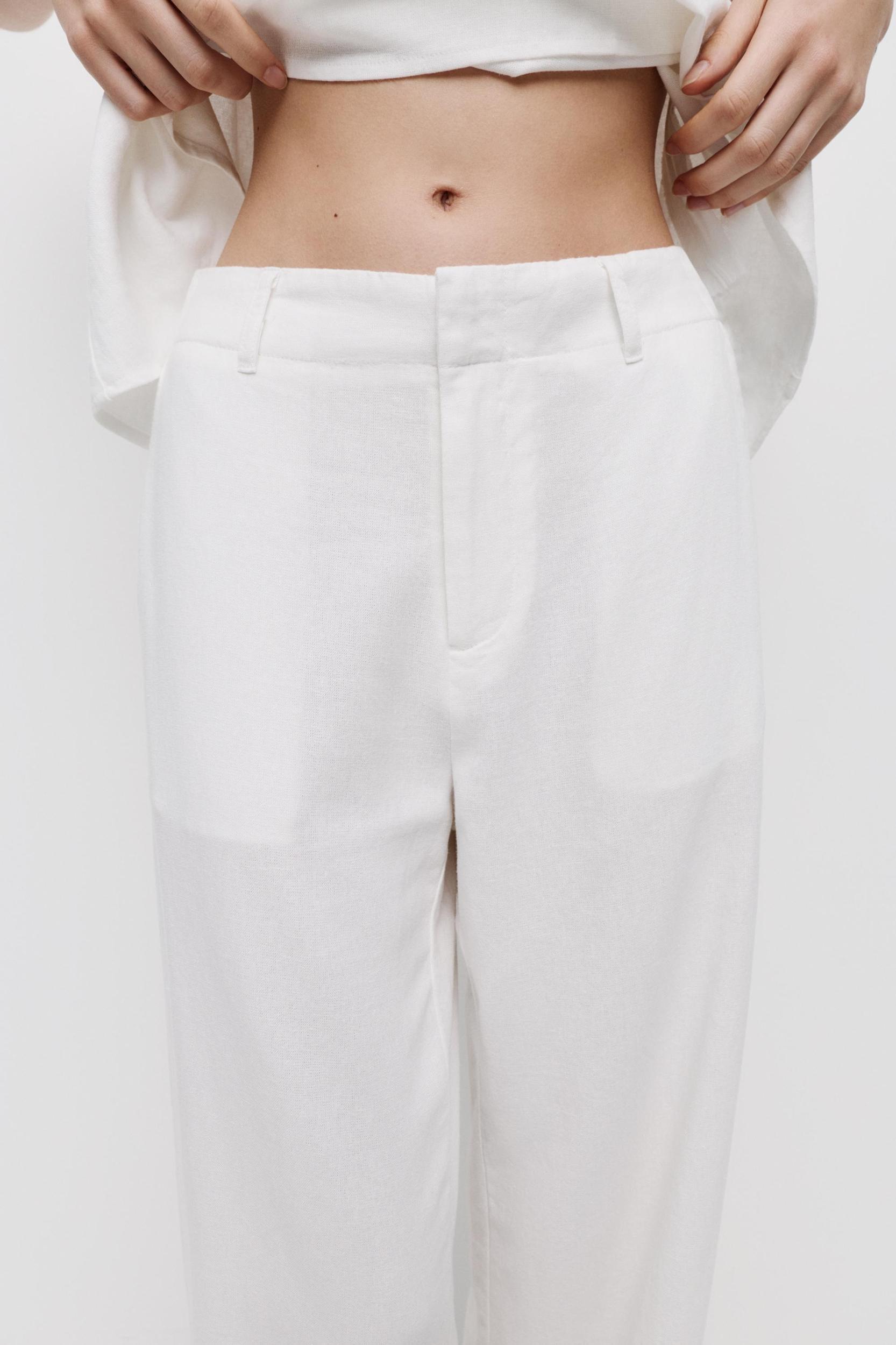 Linen-blend pants Product Image
