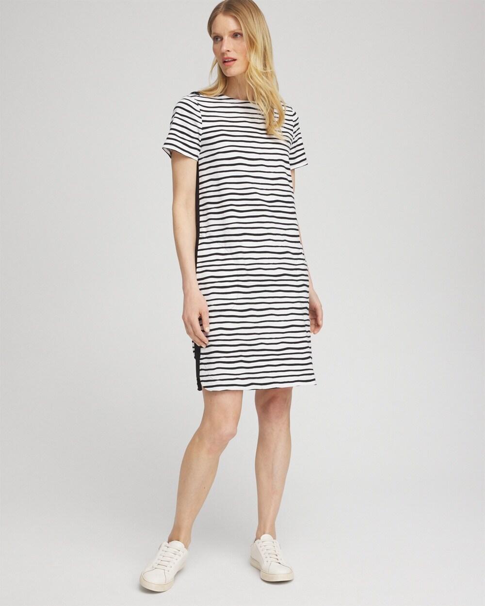 Zenergy® UPF Lace-Up Stripe Dress Product Image