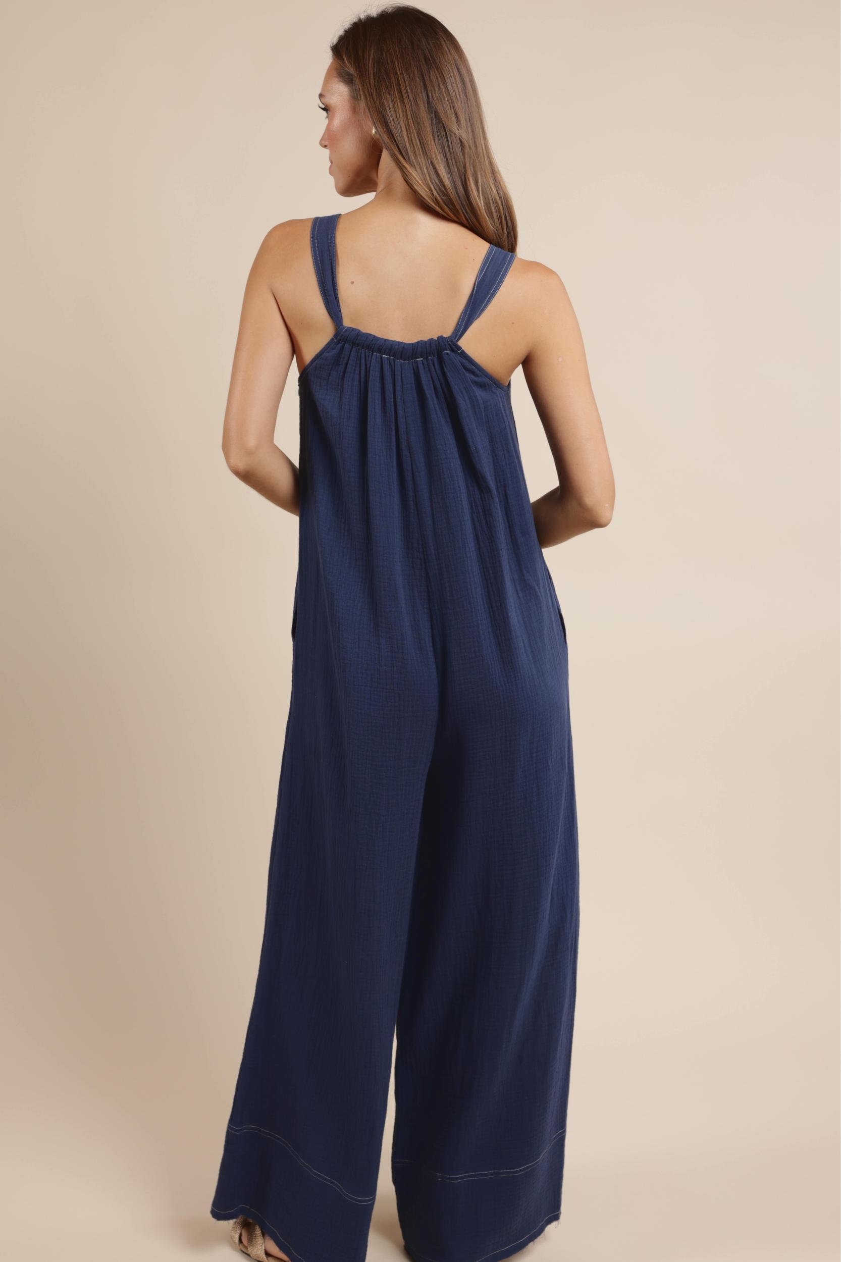 Breezy Lane Frayed Hem Jumpsuit Product Image