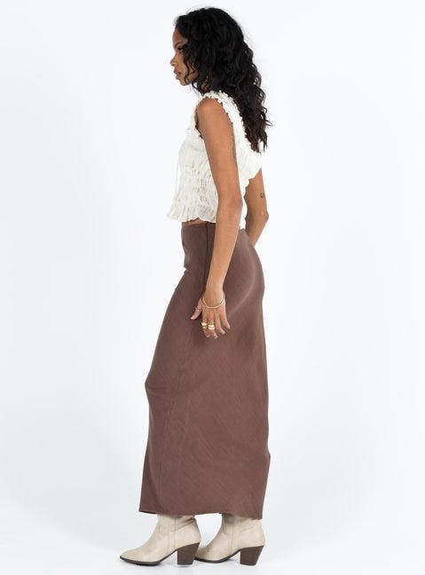 Jodie Maxi Skirt Brown Product Image