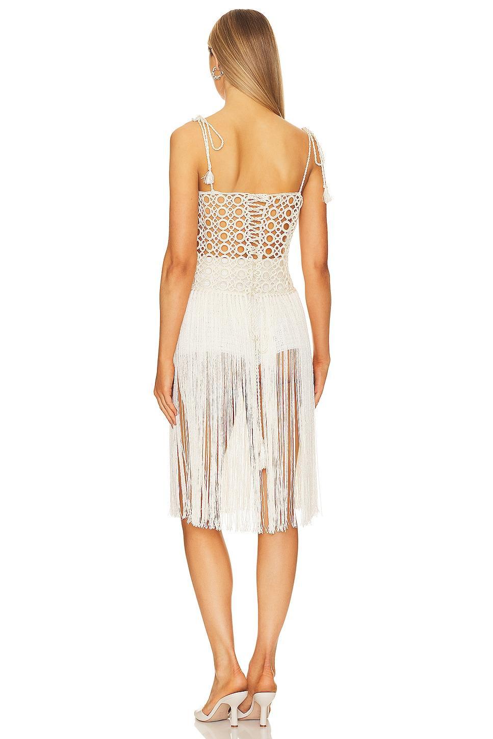 Crochet Fringed Midi Dress My Beachy Side Product Image