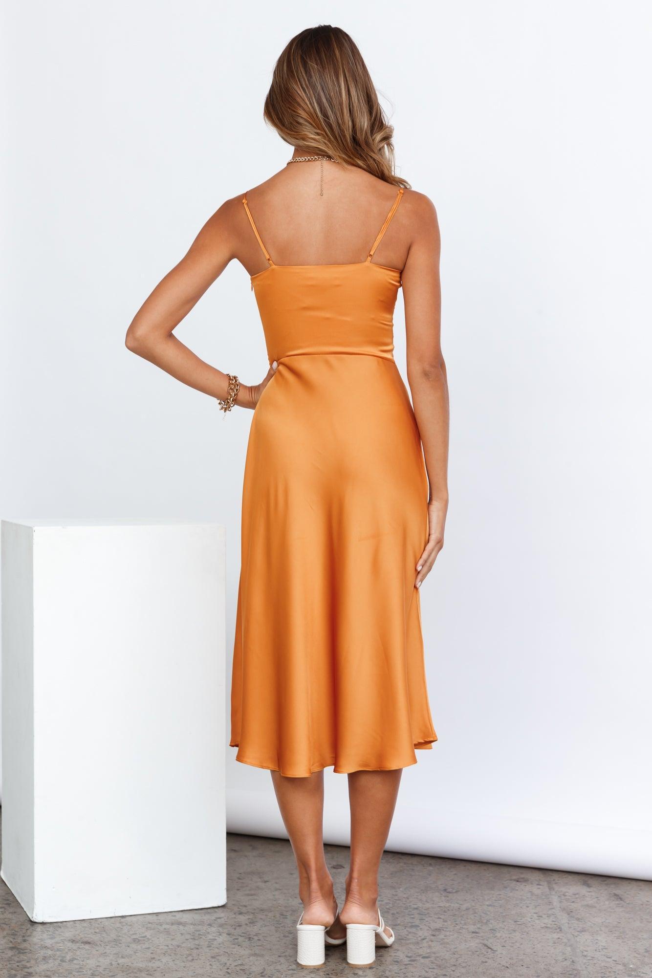 Scream Queen Midi Dress Rust Product Image