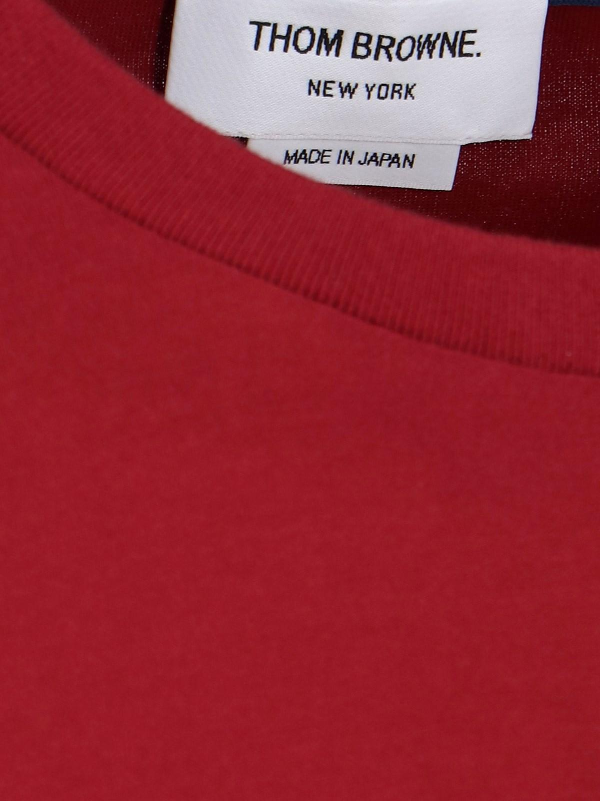 Cotton Stripe T-shirt In Red Product Image