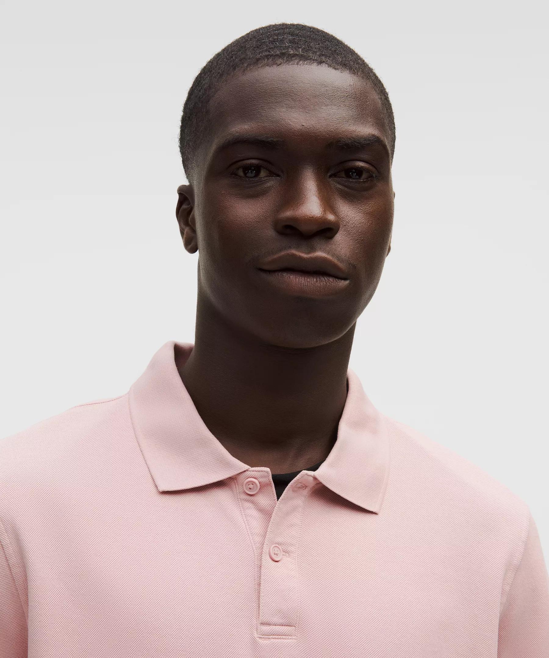 Cotton Pique Short-Sleeve Polo Shirt Product Image