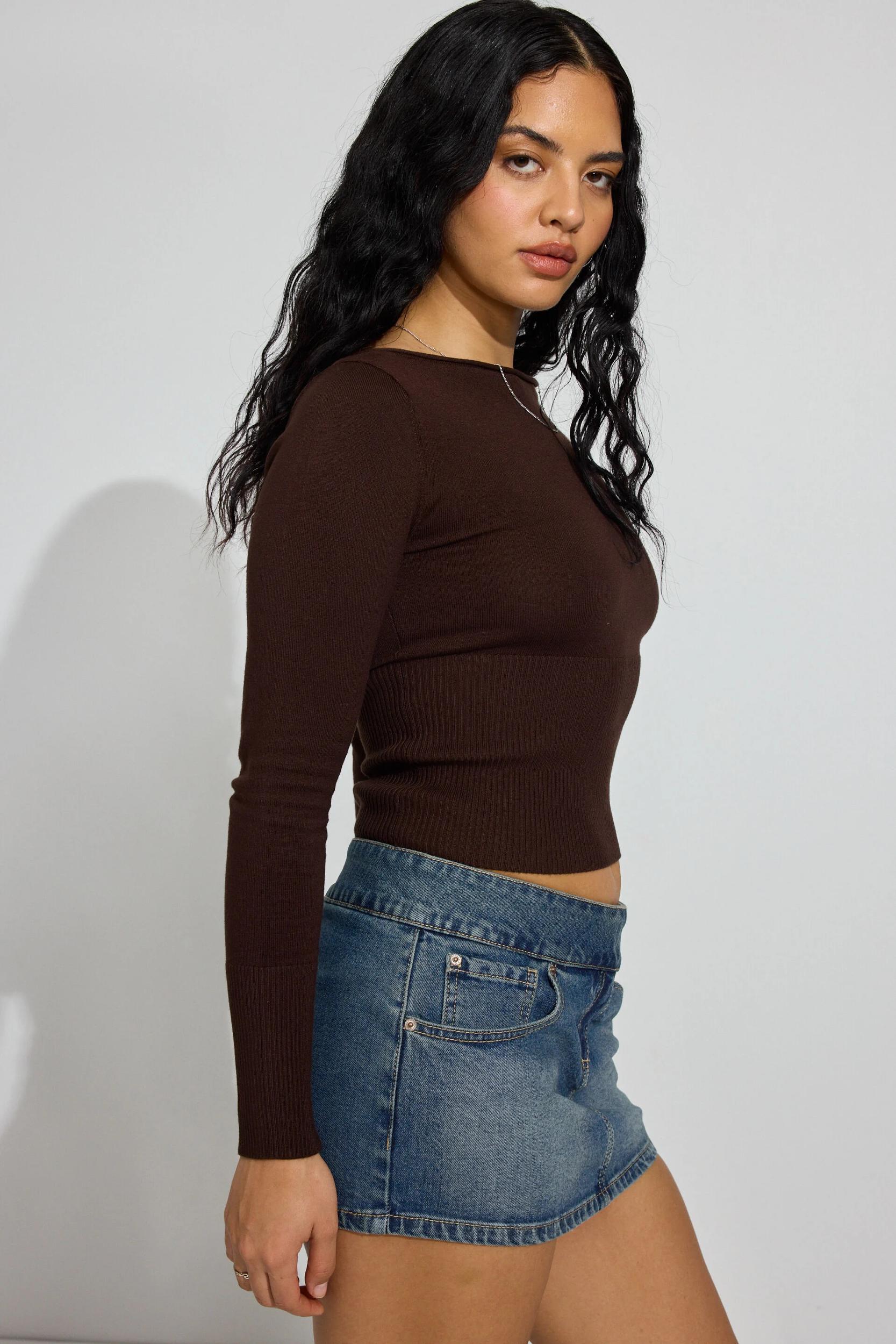 Fitted Boatneck Sweater Product Image