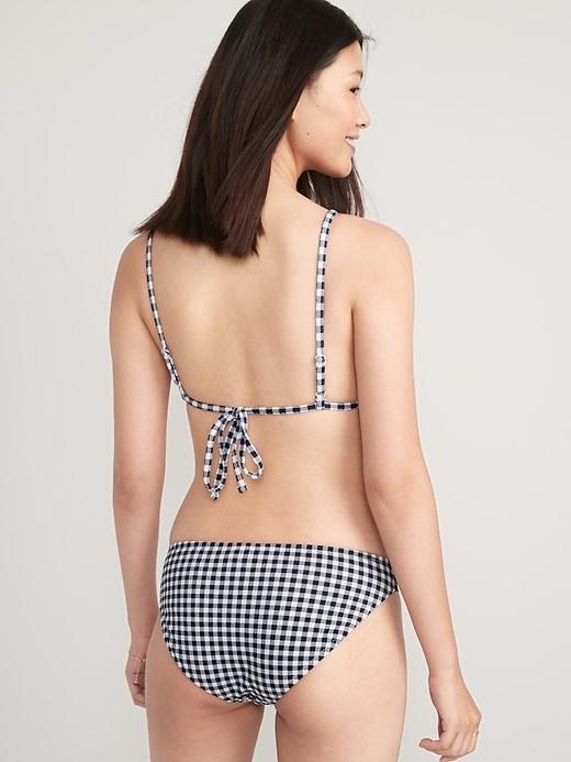 Mid-Rise Piqué Classic Bikini Swim Bottoms Product Image