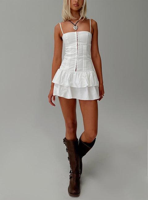 Jazzmin Mini Dress White Product Image