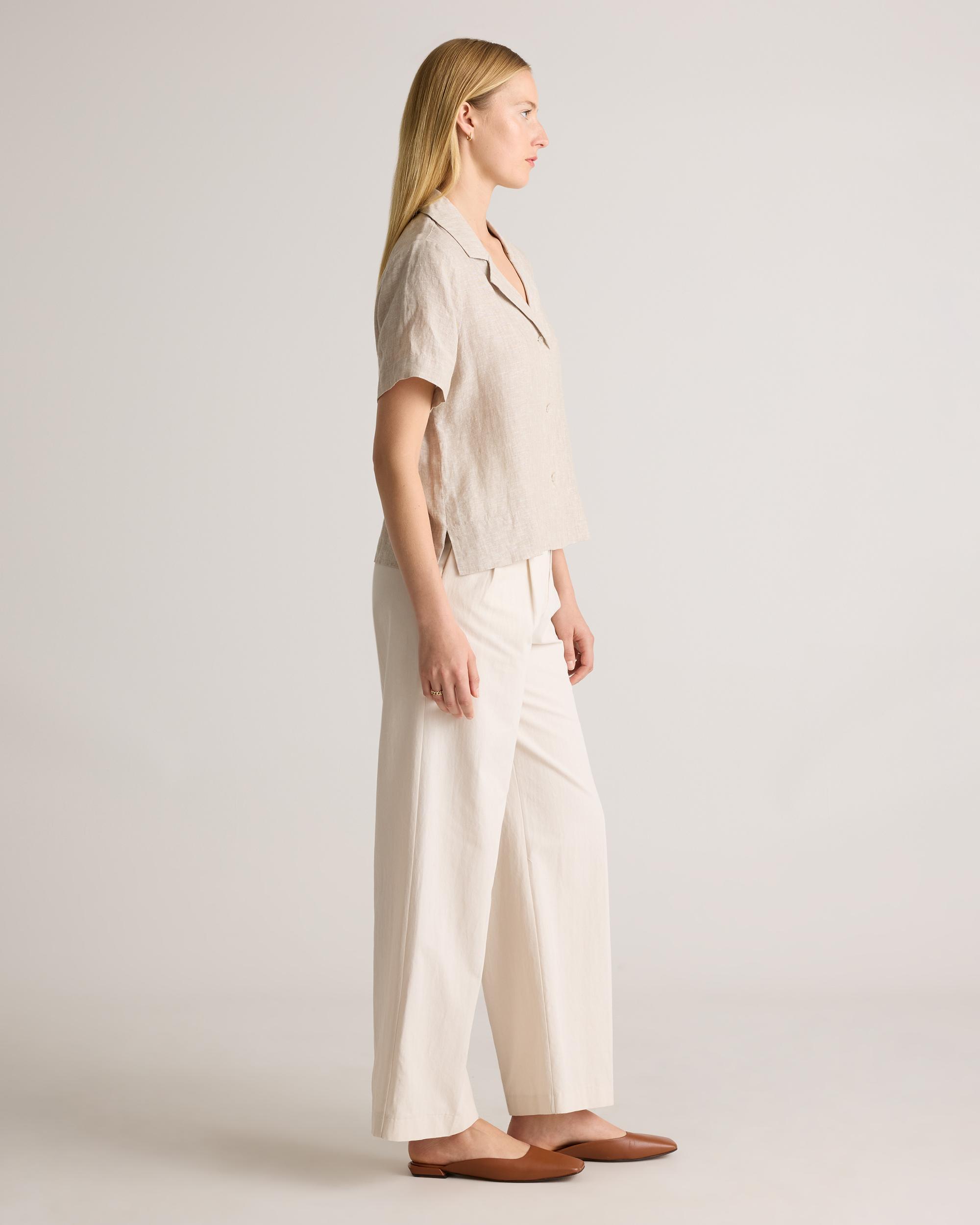 Quince | Women's 100% European Linen Short Sleeve Shirt Size XL Product Image