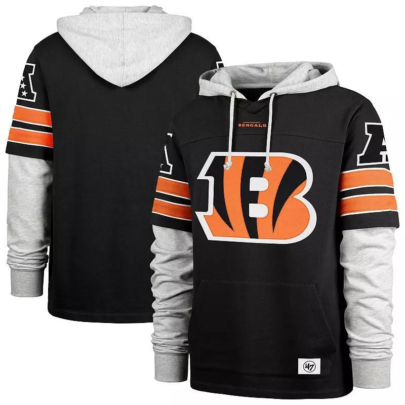 Mens 47 Cincinnati Bengals Double Header Blitz Cornerback Pullover Hoodie Product Image