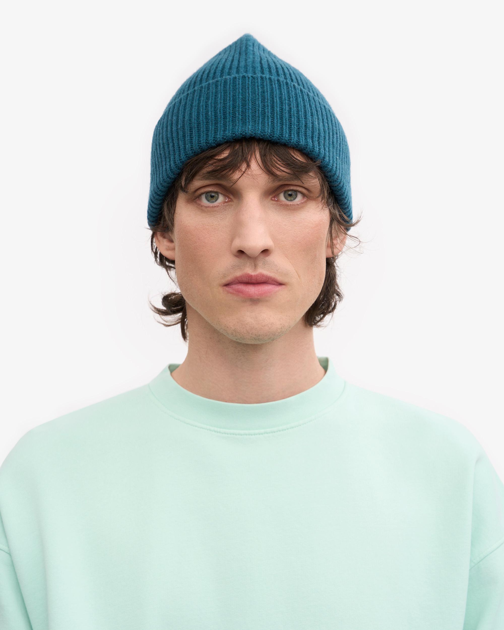 Merino Wool Beanie - Ocean Green Product Image