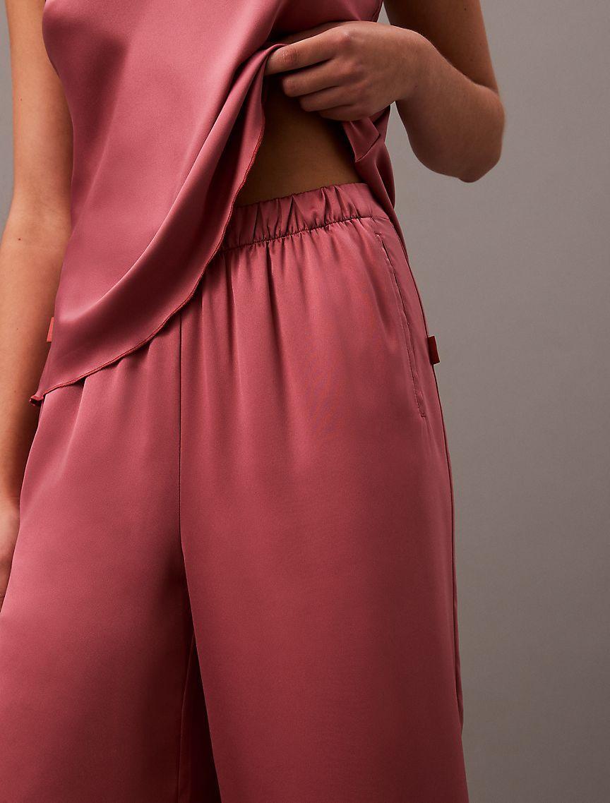 Satin Wide Leg Sleep Pants Product Image