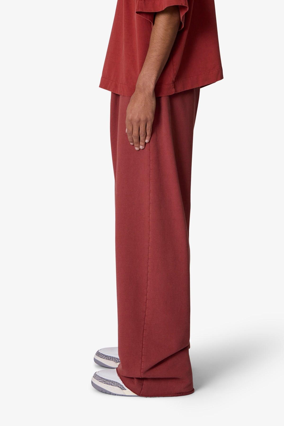 Ultra Baggy Heavy Fleece Sweatpants - Rust Product Image