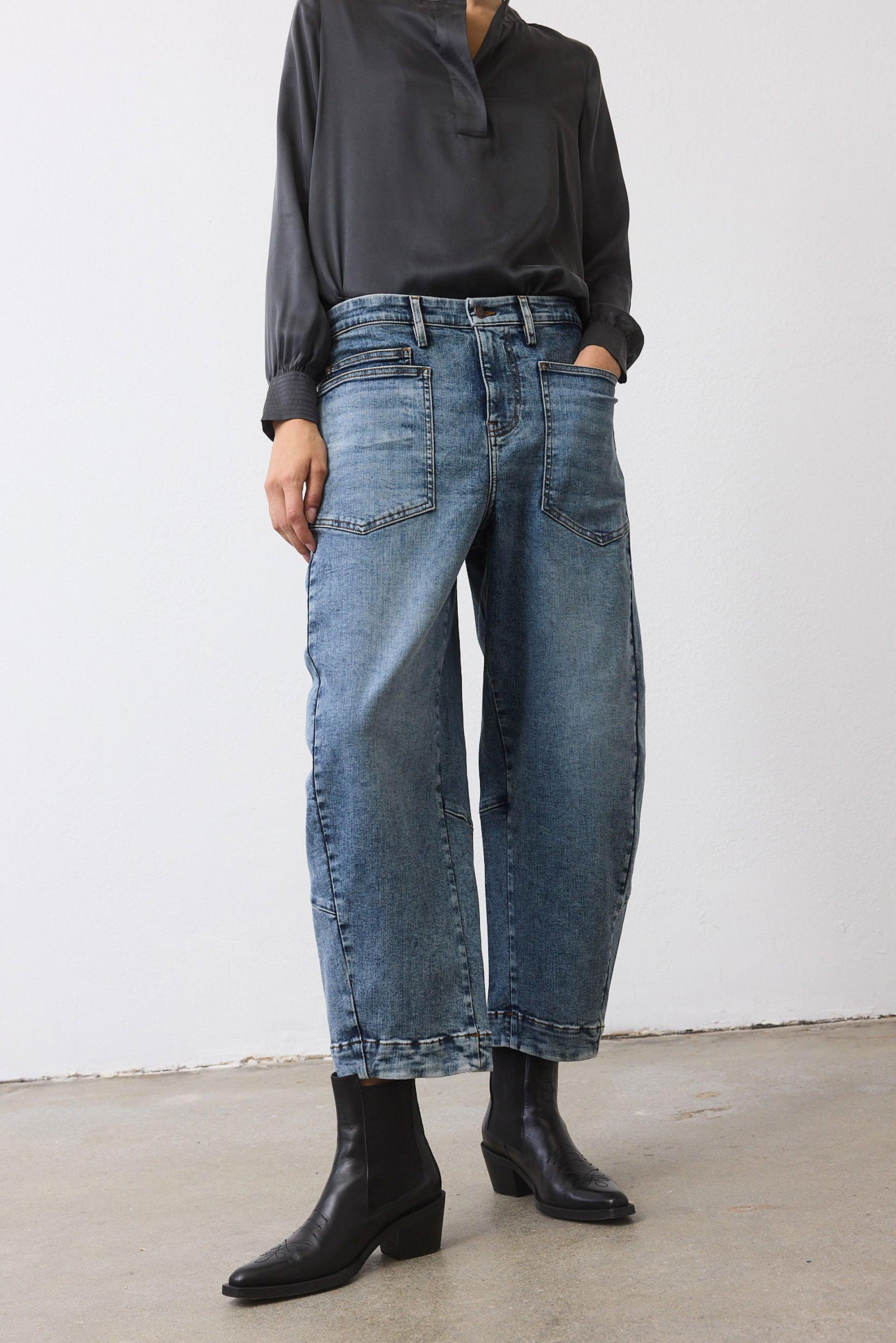 The Slouchy Denim Pants Product Image