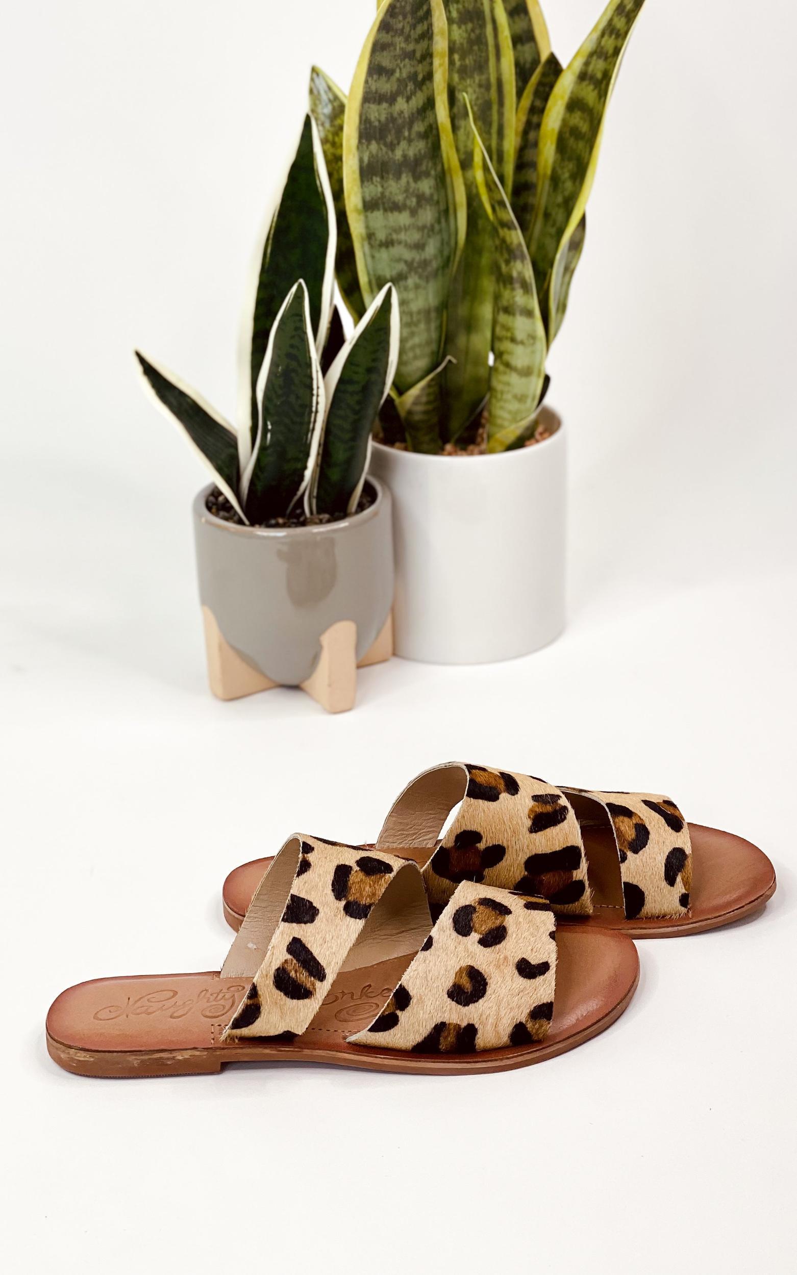Spirited Dual Strap Slide in Leopard Product Image