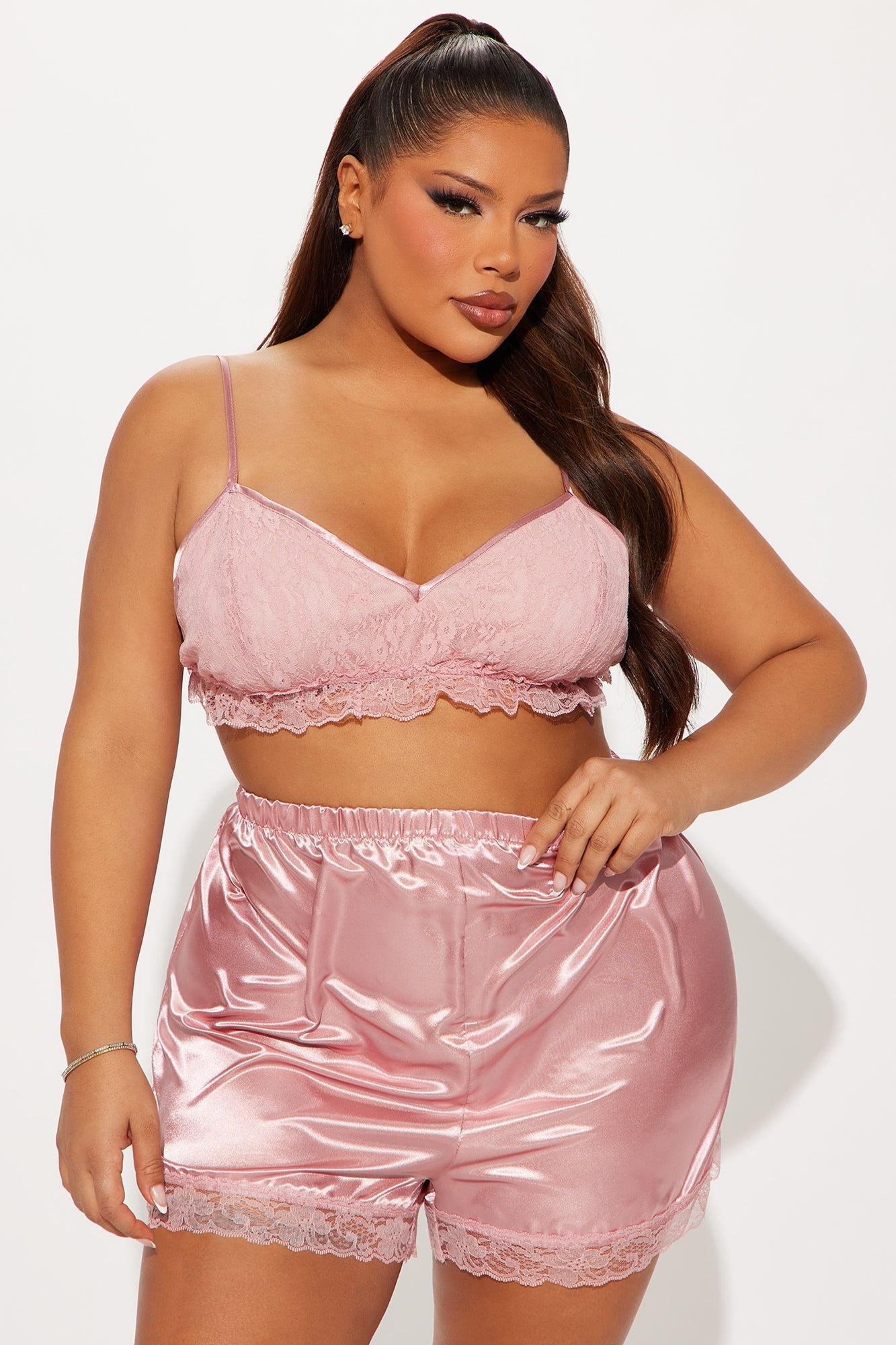 Slumber Party Satin PJ Robe Set - Blush Product Image