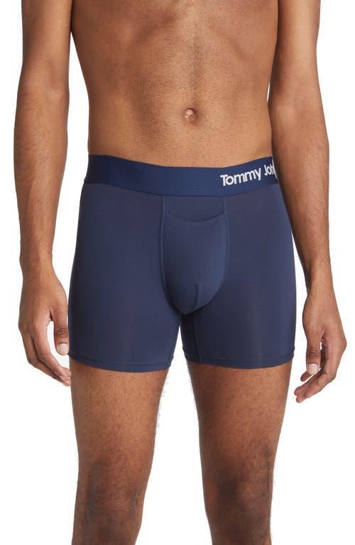 Tommy John Cool Cotton 4 Boxer Brief 2 Pack (Navy/Black) Men's Underwear Product Image