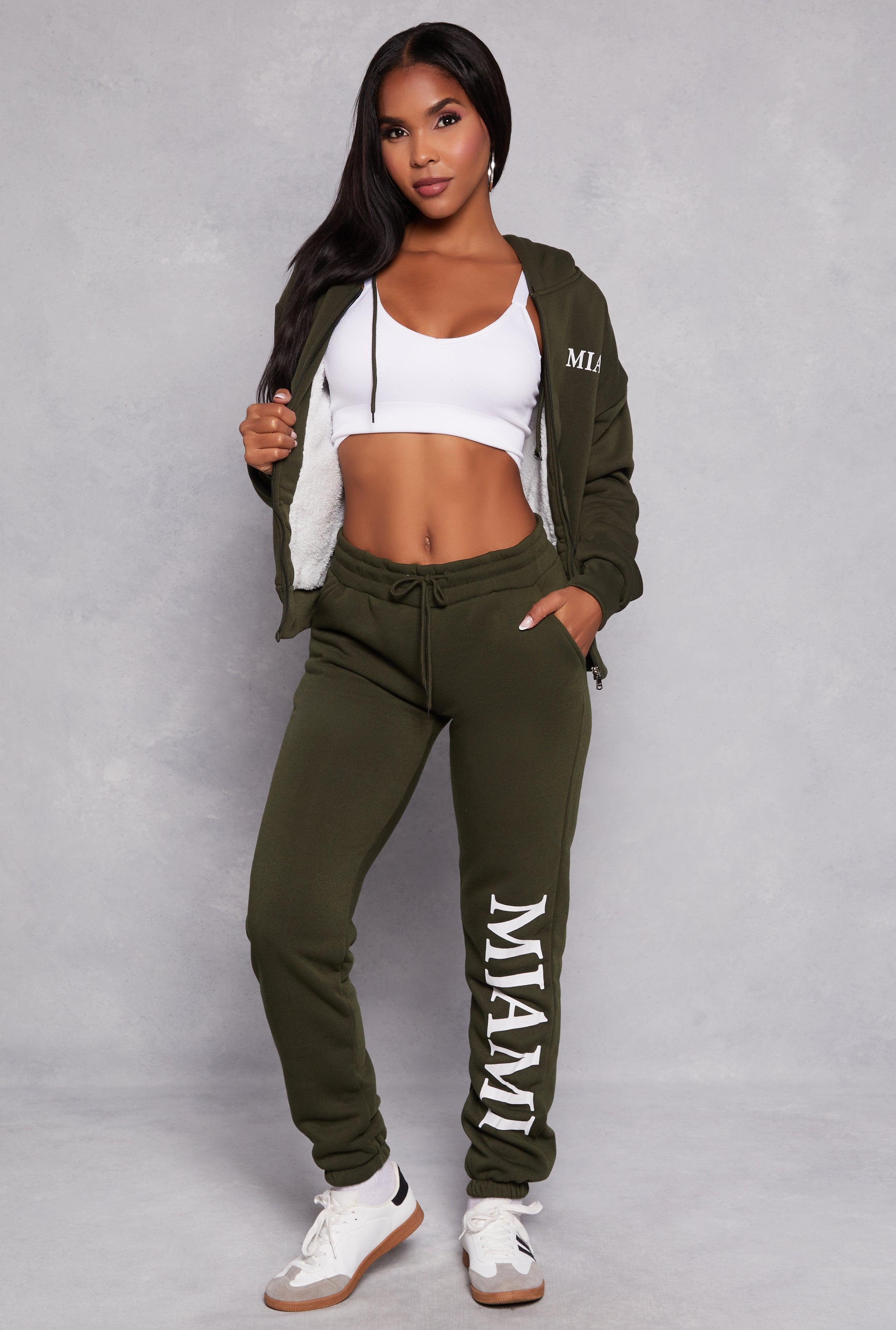 Womens City Graphic Drawstring Joggers Product Image