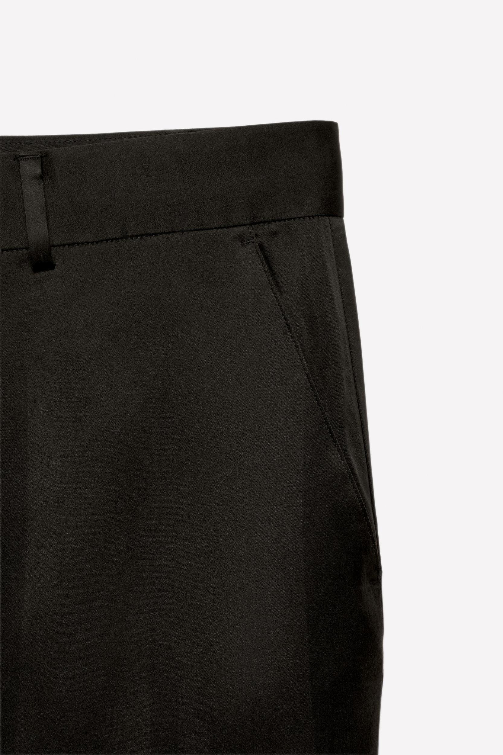 LUDOVIC DE SAINT SERNIN x ZARA FLARE FIT VISCOSE - SILK PANTS Product Image