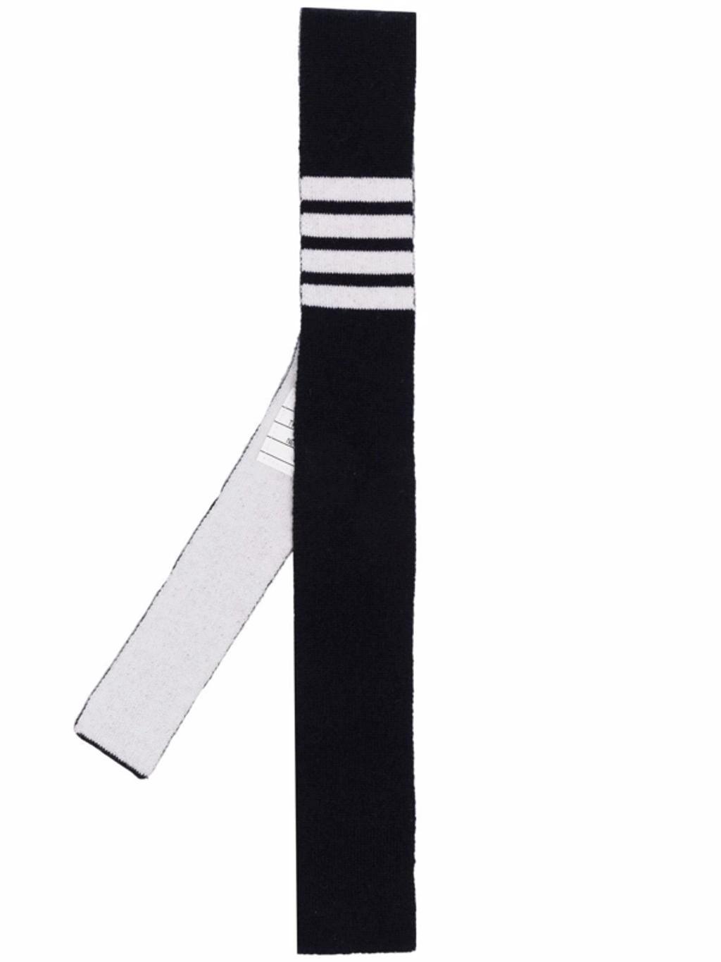 THOM BROWNE 4-bar Stripe Knit Tie In Blue Product Image