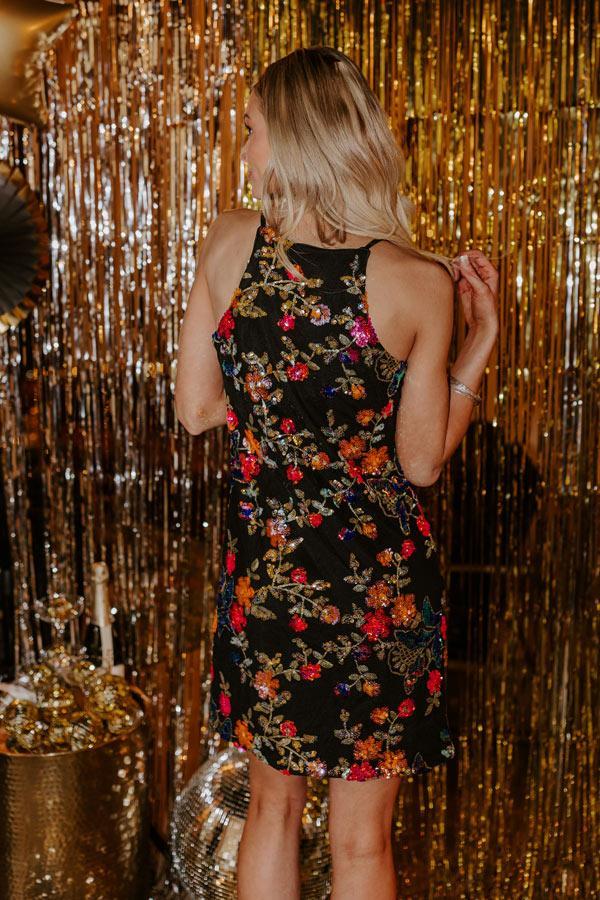 Chic And Sparkling Sequin Mini Dress In Black Product Image