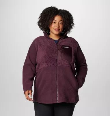 Columbia Womens Columbia Lodge Sherpa Full Zip Fleece Jacket - Plus Size- Product Image