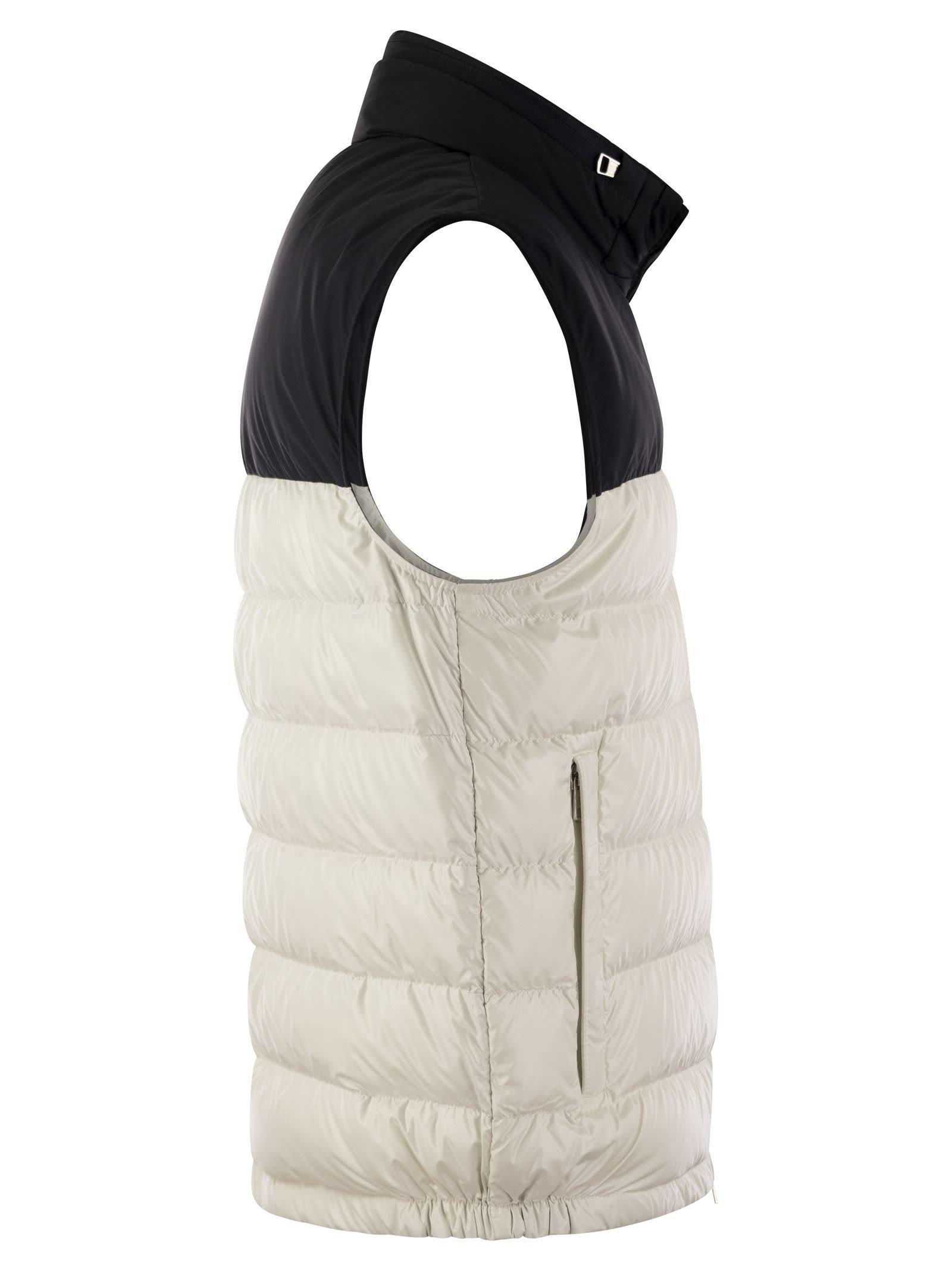 MONCLER Cerces - Down Filled Gilet In White Product Image