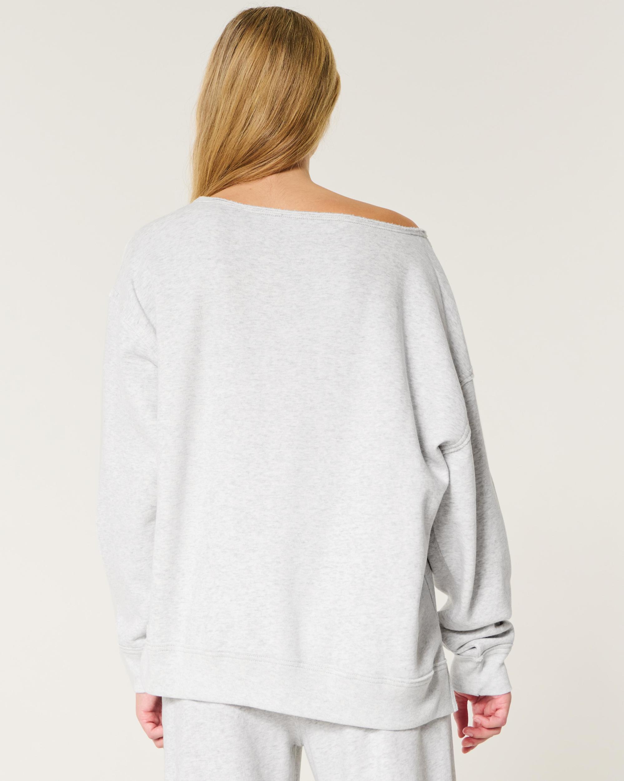 Oversized Off-the-Shoulder Sweatshirt Product Image
