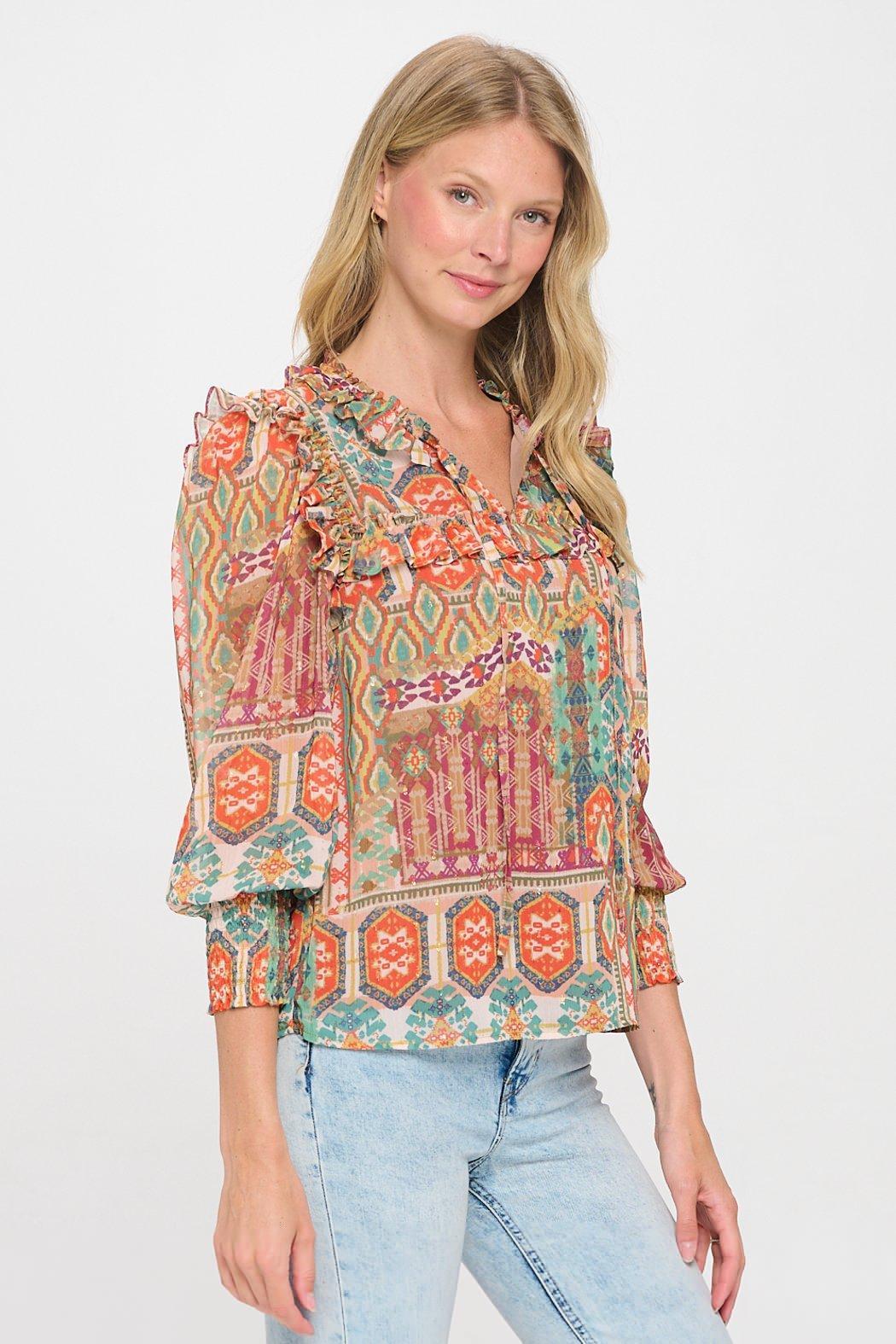 Ancient Tapestry Long Sleeve Top Product Image