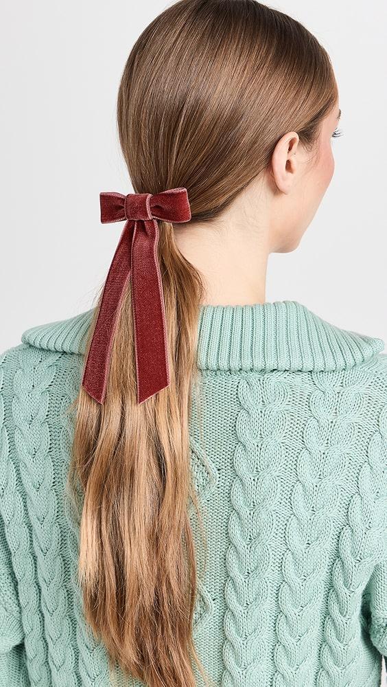 Jennifer Behr Velvet Bow Barrette | Shopbop Product Image