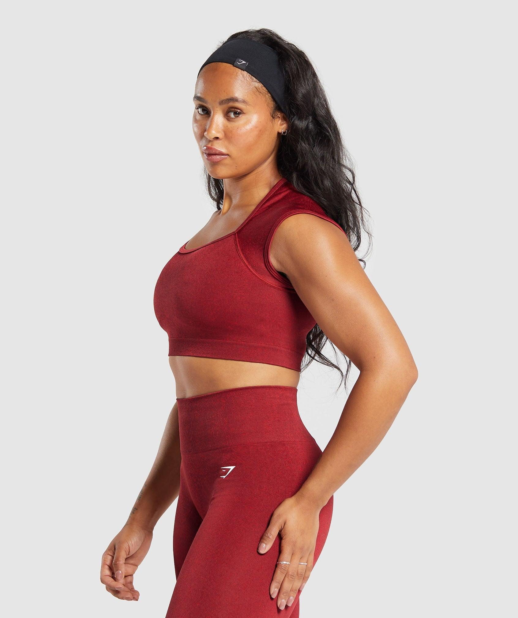 Gymshark Adapt Fleck Seamless Crop Top - Reps Red/Conditioning Red Female Product Image