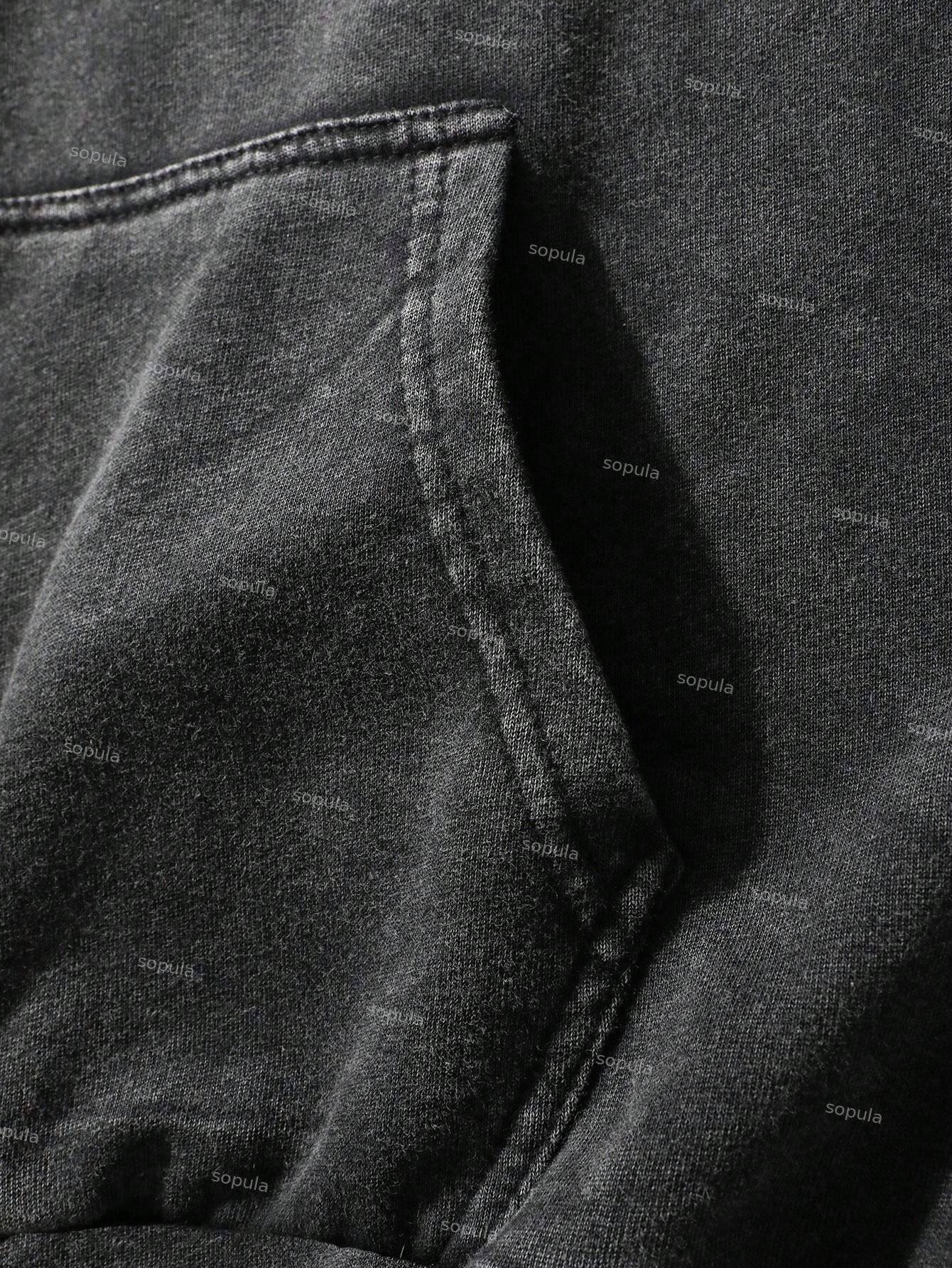 Vintage Spider Graphic Acid Washed Oversized Hoodie Product Image